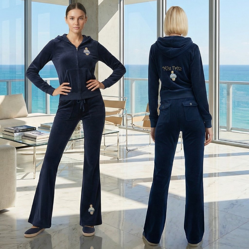 Rare Y2k Velour Fitted Tracksuit By Miss Fritz S